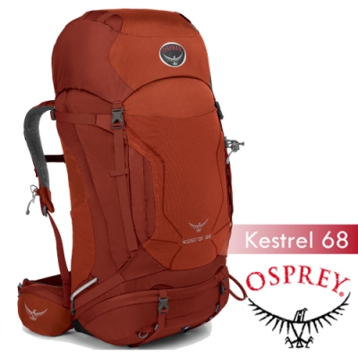 OSPREY 新款 Kestrel 68L 小鷹級 輕量健行登山背包_紅