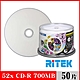 RITEK錸德 52x CD-R 700MB 頂級鏡面相片防水可列印式/50片布丁桶裝 product thumbnail 1