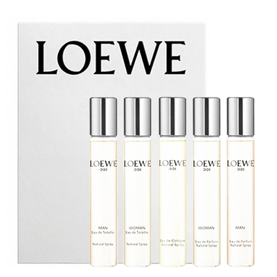 LOEWE羅威 001事後清晨隨身香氛禮盒5入組(15mlx5)