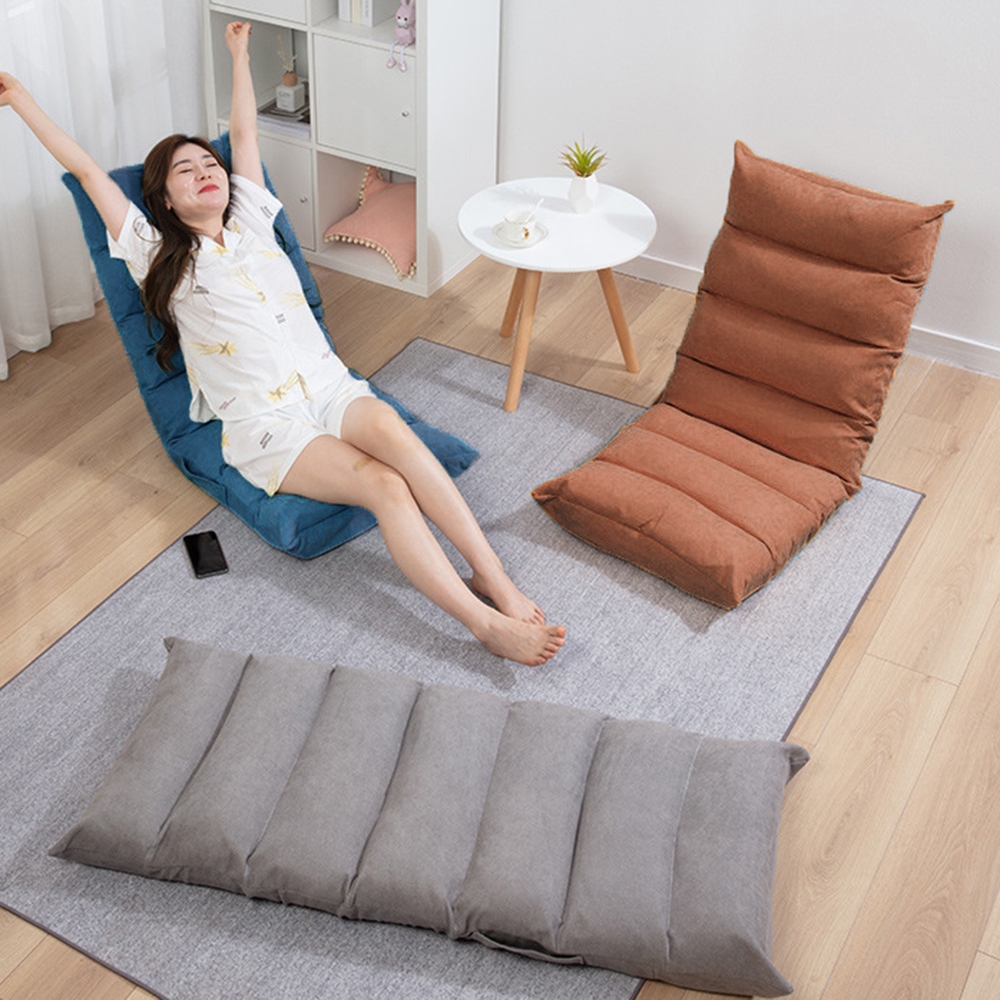 西格傢飾 日式和風懶人沙發(加長可靠頭/獨立棉包/摺疊椅/懶人椅/和室椅/躺椅)