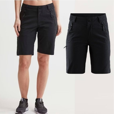 Craft 女 CASUAL SPORTS SHORTS 休閒短褲.戶外快乾登山健行運動褲_黑