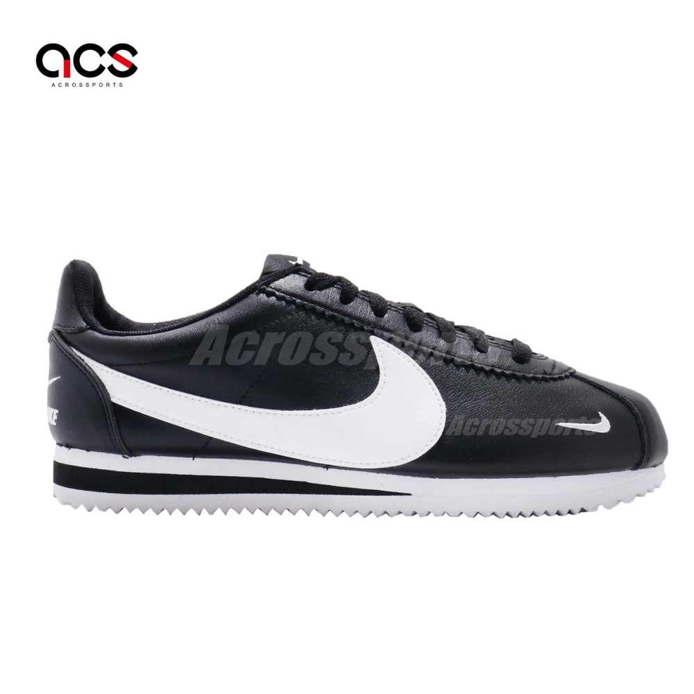 Nike Classic Cortez PREM 男女鞋經典款阿甘鞋情侶鞋穿搭皮革質感黑白