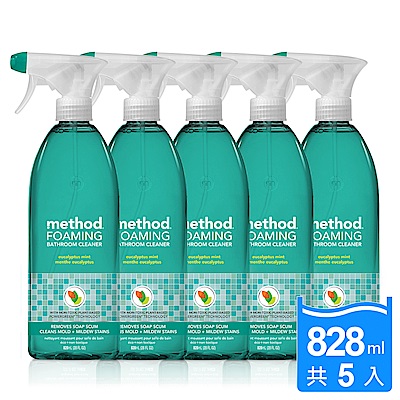 Method 美則浴廁泡沫清潔劑-尤加利薄荷 828mlx5入