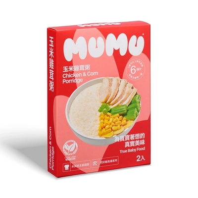 (MUMU)玉米雞茸粥150gx2包/盒