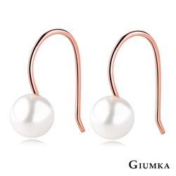 GIUMKA簡約珍珠耳環女款 精鍍正白K 氣質典雅款 MF20089