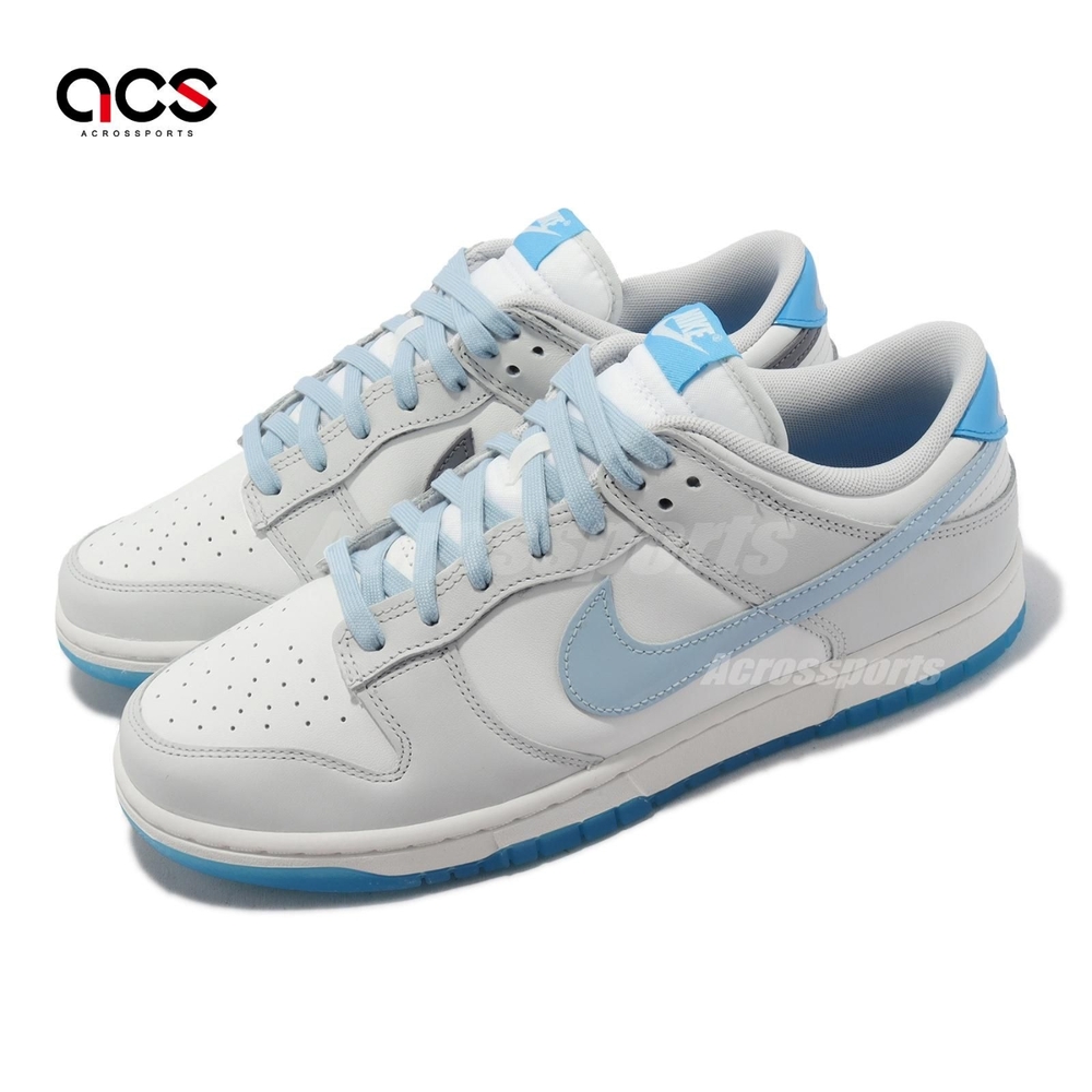 Nike 休閒鞋Dunk Low Retro 男鞋女鞋白灰藍皮革520 低筒FN3433-141