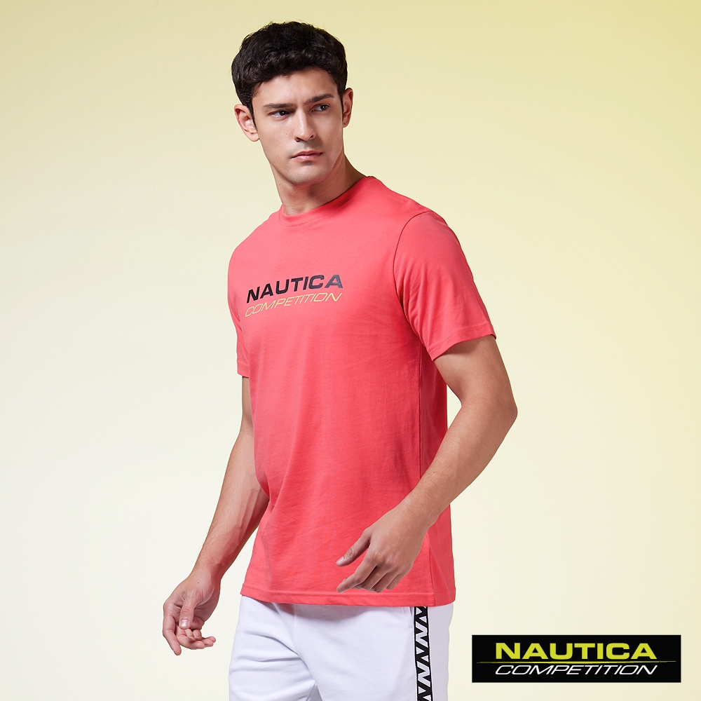 Nautica 男裝 COMPETITION時尚LOGO短袖T恤-粉色