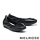 平底鞋 MELROSE 美樂斯 沉穩典雅造型釦牛皮方頭平底鞋－黑 product thumbnail 1