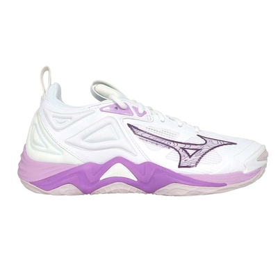 MIZUNO WAVE MOMENTUM 3 女排球鞋-運動 訓練 美津濃 V1GC231210 白紫黃