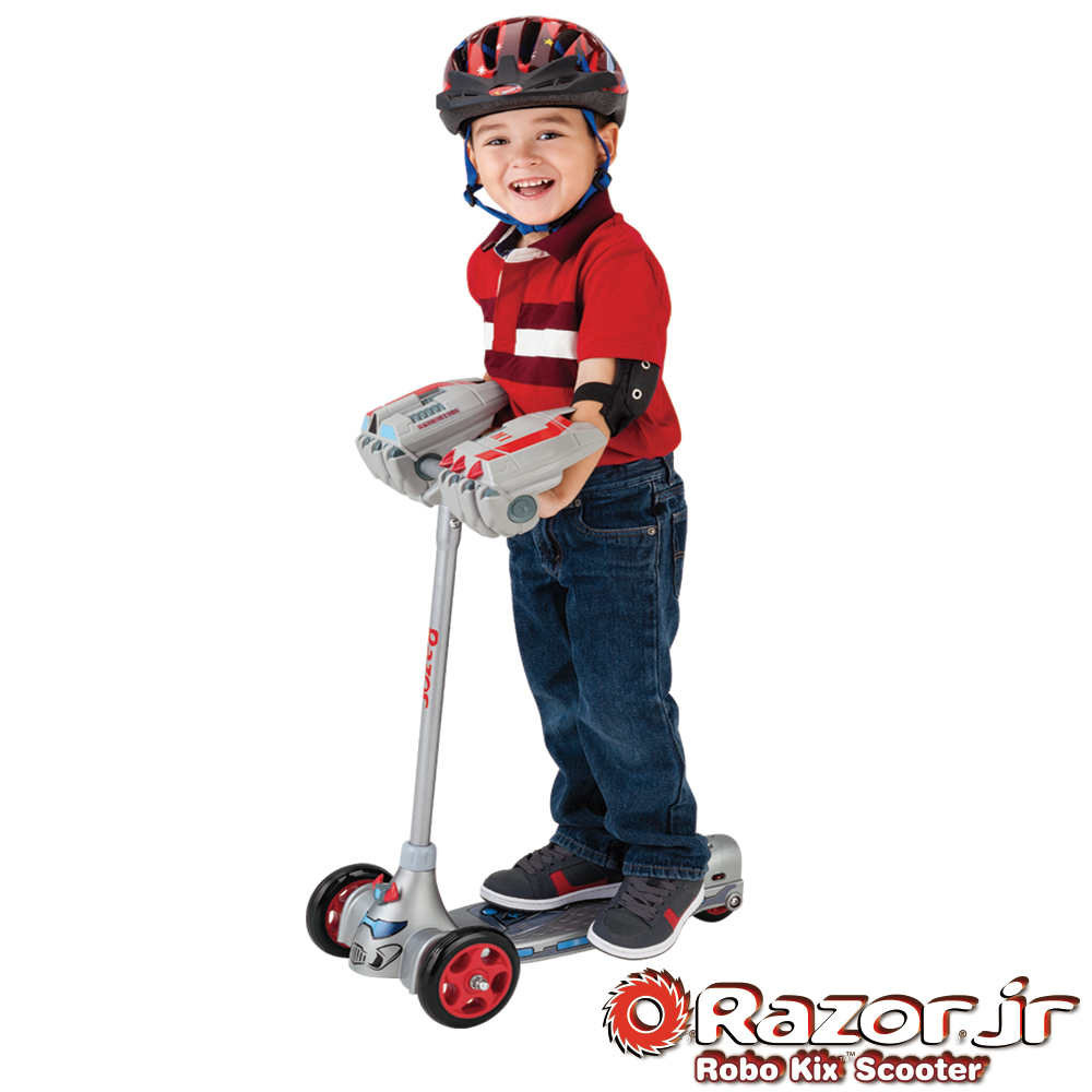 【 美國 Razor Jr.】 Robo Kix Scooter兒童三輪滑板車 - 機器人
