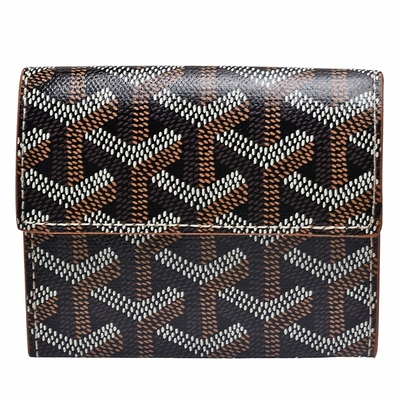 GOYARD 經典Monnaie Marigny手工帆布暗釦零錢包(棕色)