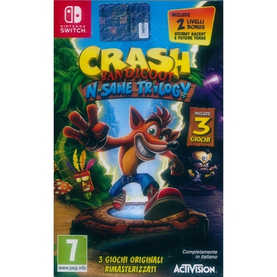 袋狼大進擊瘋狂三部曲 Crash Bandicoot N.Sane Trilogy - NS Switch 英日文歐版