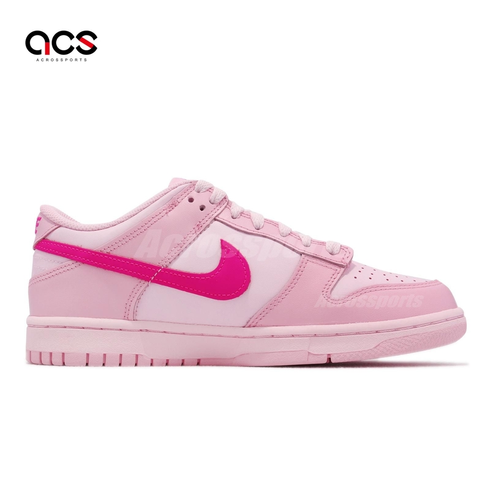 Nike 休閒鞋Dunk Low GS 大童女鞋Triple Pink 粉紅頑皮豹低筒DH9765