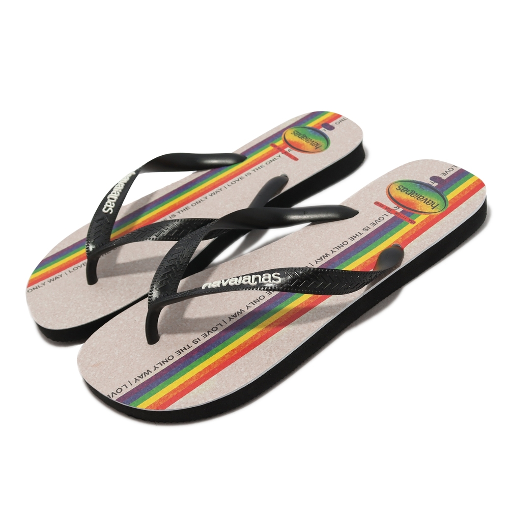 Havaianas 夾腳拖 Top Pride Flip Flops 男鞋 米色 彩虹 拖鞋 人字拖 Pride 41466731069U