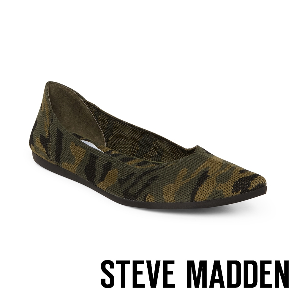 STEVE MADDEN-REVA 潮流時尚彈性面料平底鞋-迷彩