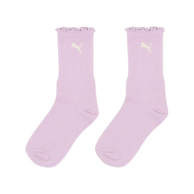 Puma 長襪 Fashion Crew Sock 女款 紫 白 中筒襪 休閒襪 襪子 BB145203
