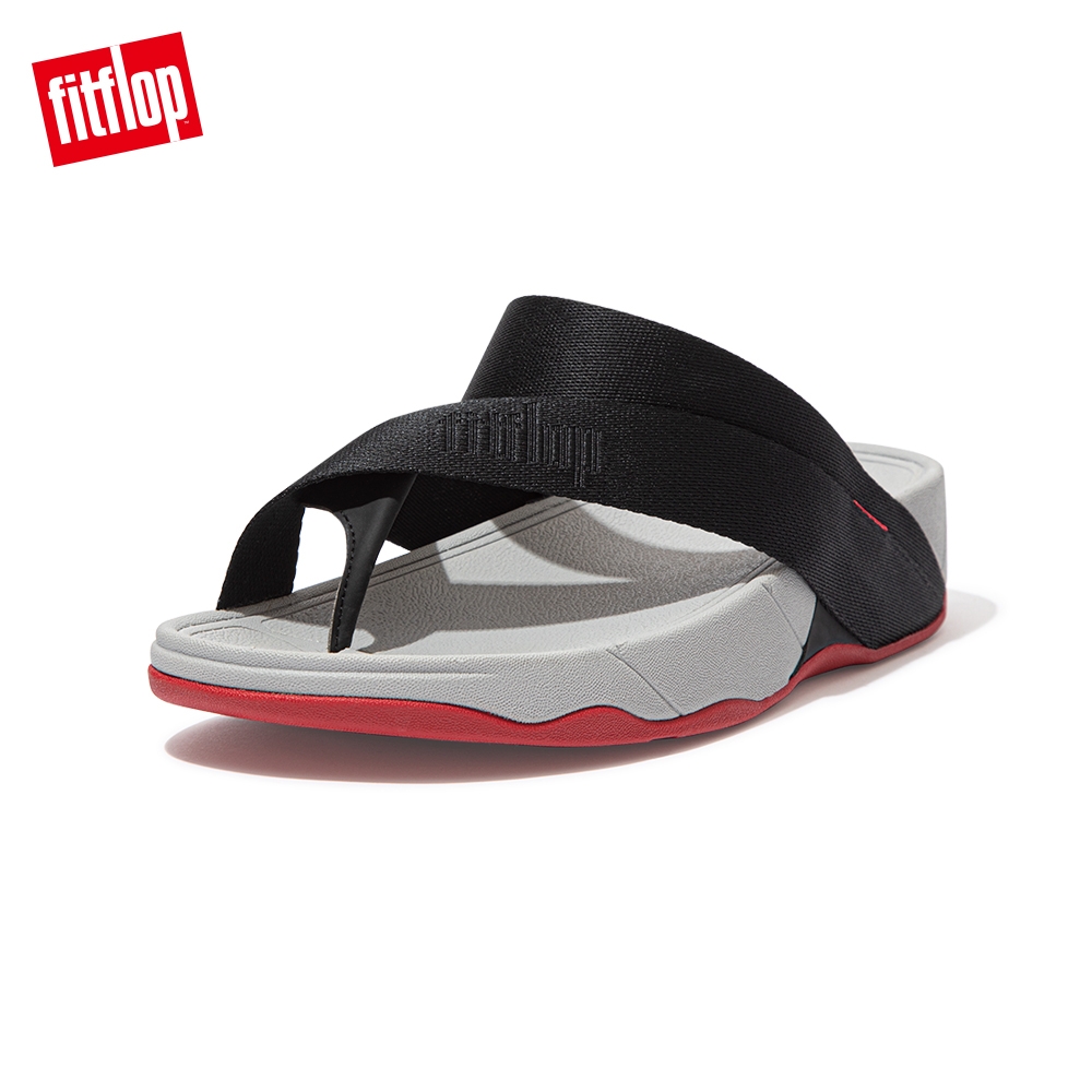 【FitFlop】SLING TOE-POST SANDALS 簡約夾腳涼鞋-男(黑色)