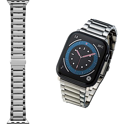 ELECOM Apple Watch 44/42mm金屬不銹鋼錶帶II- 銀