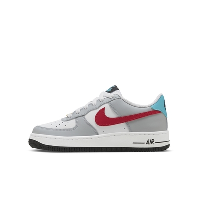 NIKE AIR FORCE 1 LE (GS) 男女大童休閒鞋-白多色-HF0743161