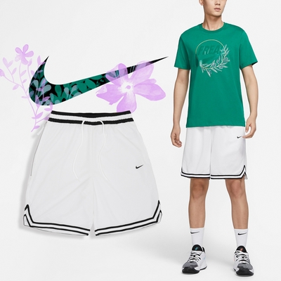 Nike 短褲 DNA Shorts 男款 白 黑邊 休閒 輕量 褲子 小勾 抽繩 鬆緊 DH7161-100