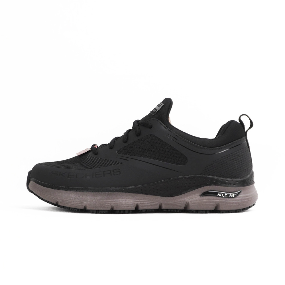 Skechers Arch Fit Sr [200149BKGY] 男 工作鞋 輕量耐油 抗濕滑 保護 舒適 寬楦 黑