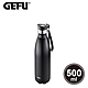 【GEFU】德國品牌霧面不鏽鋼按壓式攜帶保溫瓶500ml-黑色 product thumbnail 1