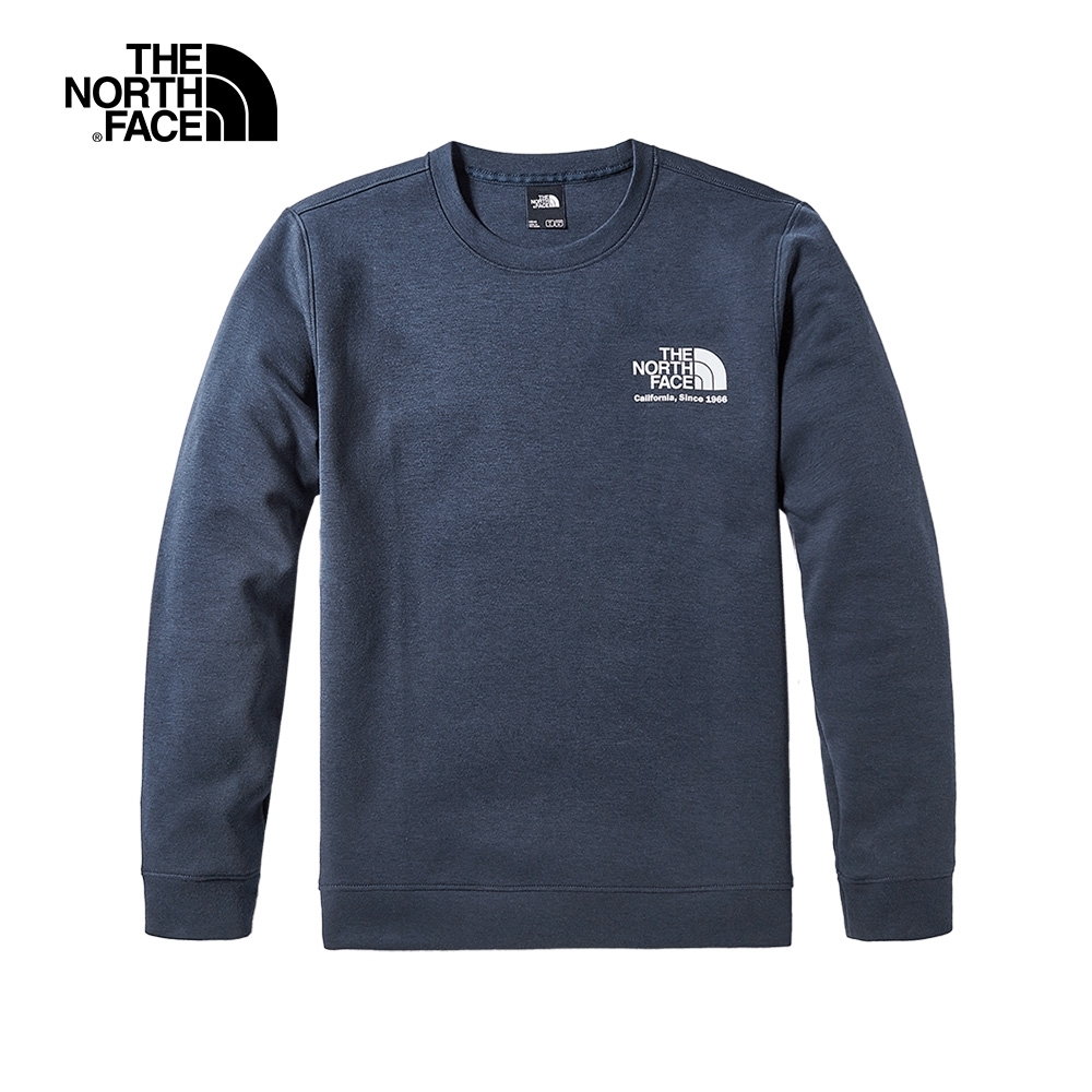 The North Face北面男款深藍色吸濕排汗長袖針織上衣｜498SH2G