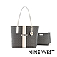 福利品 NINE WEST DELAINE LOGO直紋子母包-黑色 product thumbnail 1