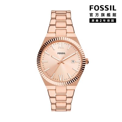 FOSSIL Scarlette 經典簡約知性女錶 玫瑰金色不鏽鋼鍊帶 38MM ES5258