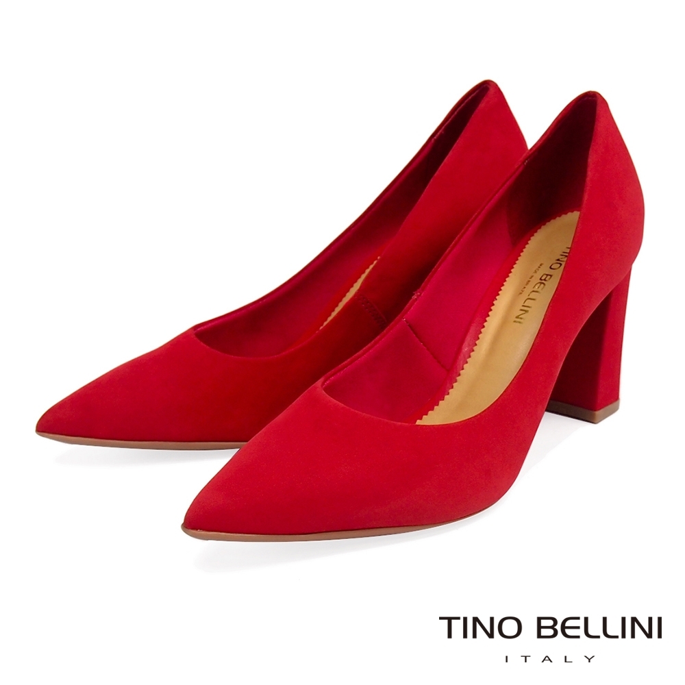 Tino Bellini巴西進口氣勢姿態8cm跟鞋_紅