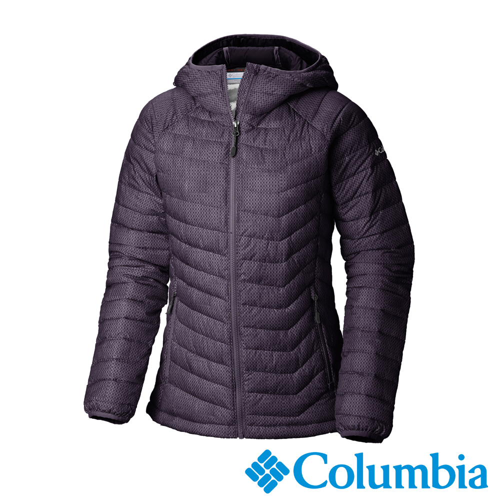Columbia哥倫比亞 女款- Omni-HEAT鋁點保暖連帽外套-暗紫