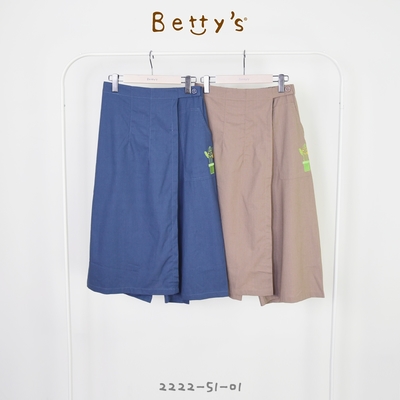 betty’s專櫃款　仙人掌牛仔片褲裙(深藍)