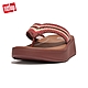 【FitFlop】F-MODE CROCHET FLATFORM TOE-POST SANDALS編織造型夾腳涼鞋-女(土棕色) product thumbnail 1