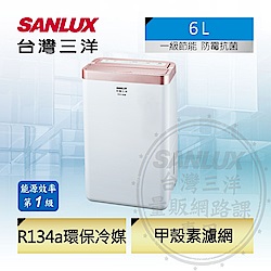 SANLUX台灣三洋 6L 1級甲殼素抗菌清淨除濕機 SDH-66M