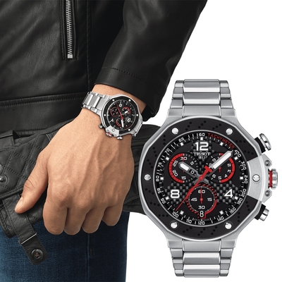 TISSOT 天梭 官方授權T-RACE MOTOGP 2022 限量賽車計時錶 送禮首選-45mm T1414171105700