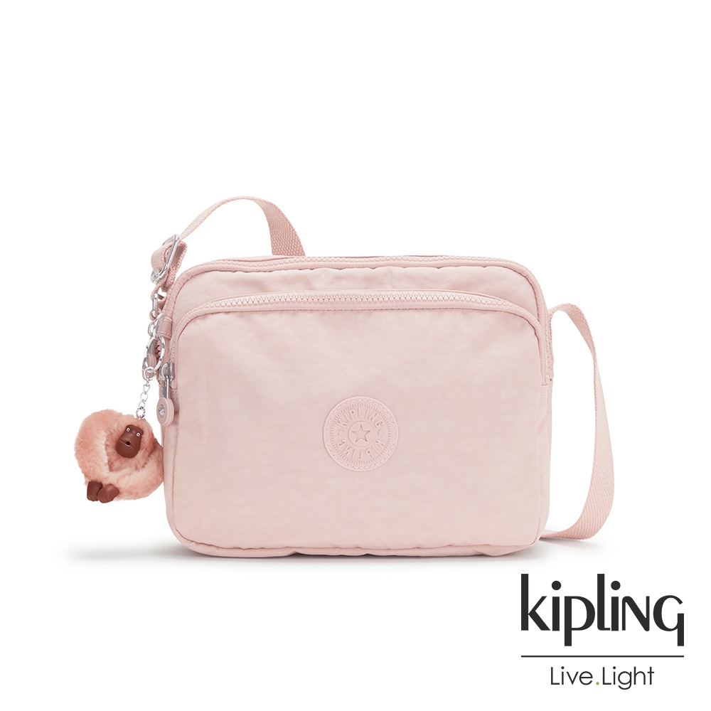 Kipling 甜美粉嫩色輕便側肩包-SHAMANE