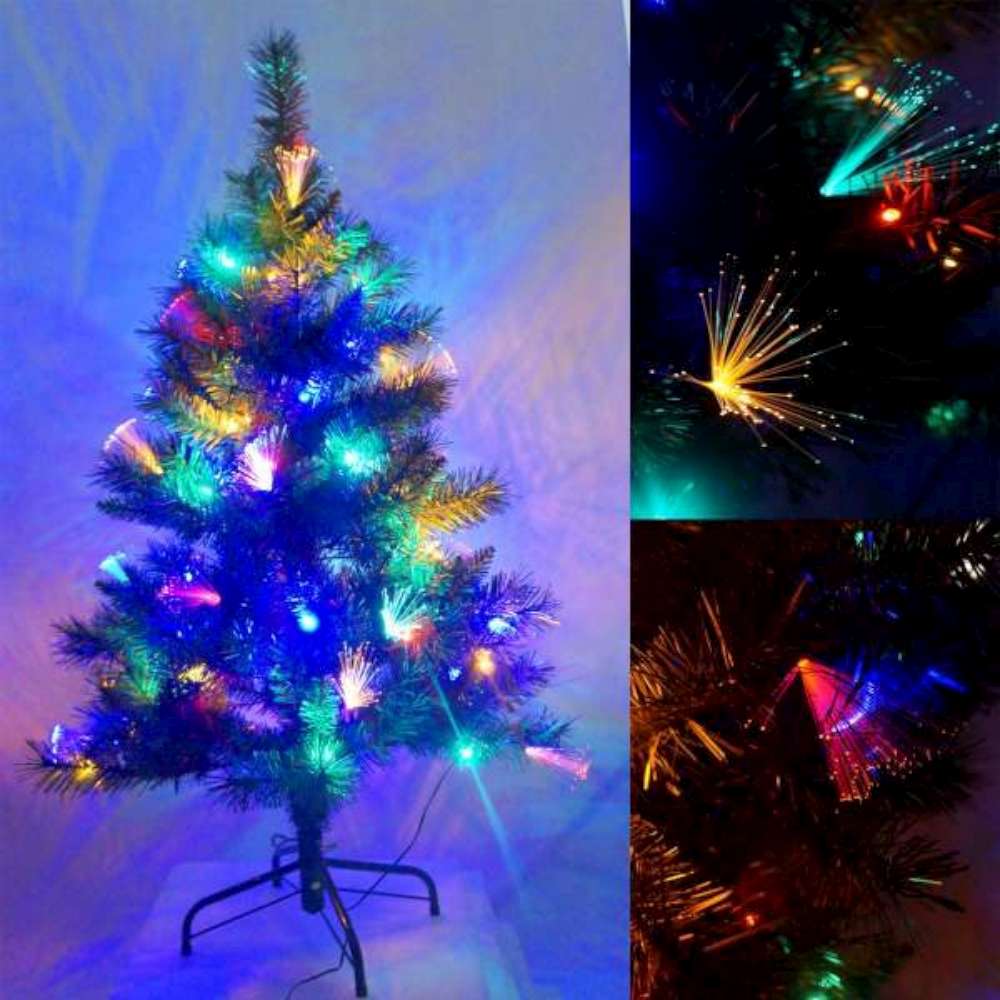 摩達客 夢幻多變4尺(120cm)彩光LED光纖聖誕樹