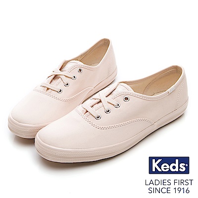 Keds CHAMPION 霧感經典綁帶休閒鞋-淺粉