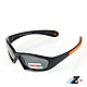 【Z-POLS】兒童款矽膠軟質彈性壓不壞 Polarized寶麗來偏光抗UV400太陽眼鏡ZP81黑橘配色(鏡腳可變身眼鏡繩) product thumbnail 1