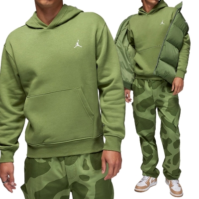 Nike Jordan Essentials Fleece Pullover 男款 綠色 連帽 長袖 上衣 FJ7775-340