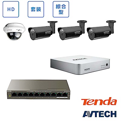 AVTECH HD 3室外1室內監控套裝方案