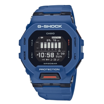 CASIO 卡西歐 G-SHOCK 藍牙連線 輕巧電子腕錶 禮物推薦 畢業禮物 49.4*45.9mm / GBD-200-2