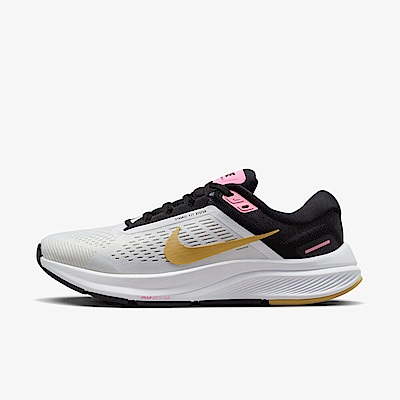 Nike W Air Zoom Structure 24 [DA8570-106] 女 慢跑鞋 運動 緩震 白黑 金