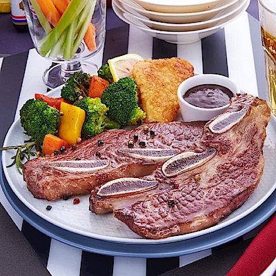 饗讚 紐西蘭PS頂級鮮切帶骨牛小排10片組(100g±10%/片)