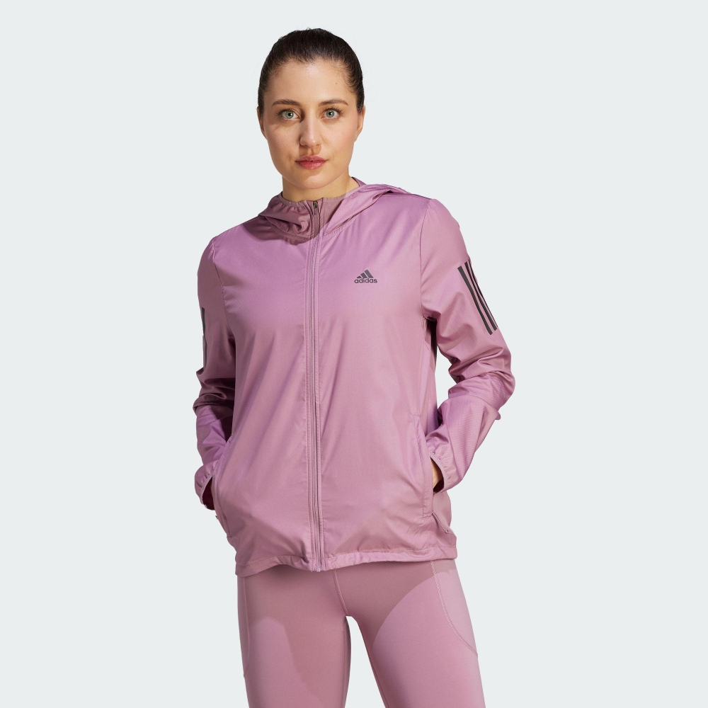 adidas 愛迪達 外套 女款 運動外套 風衣外套 亞規 OTR WINDBREAKER 粉 IL4124