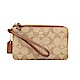 COACH PVC LOGO雙拉鍊手拿包(棕) product thumbnail 1