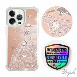 apbs iPhone 13 Pro 6.1吋軍規防摔鏡面水晶彩鑽手機殼-禮服奢華版