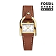 FOSSIL Harwell 義式經典馬鞍女錶 棕色真皮錶帶 28MM ES5264 product thumbnail 1