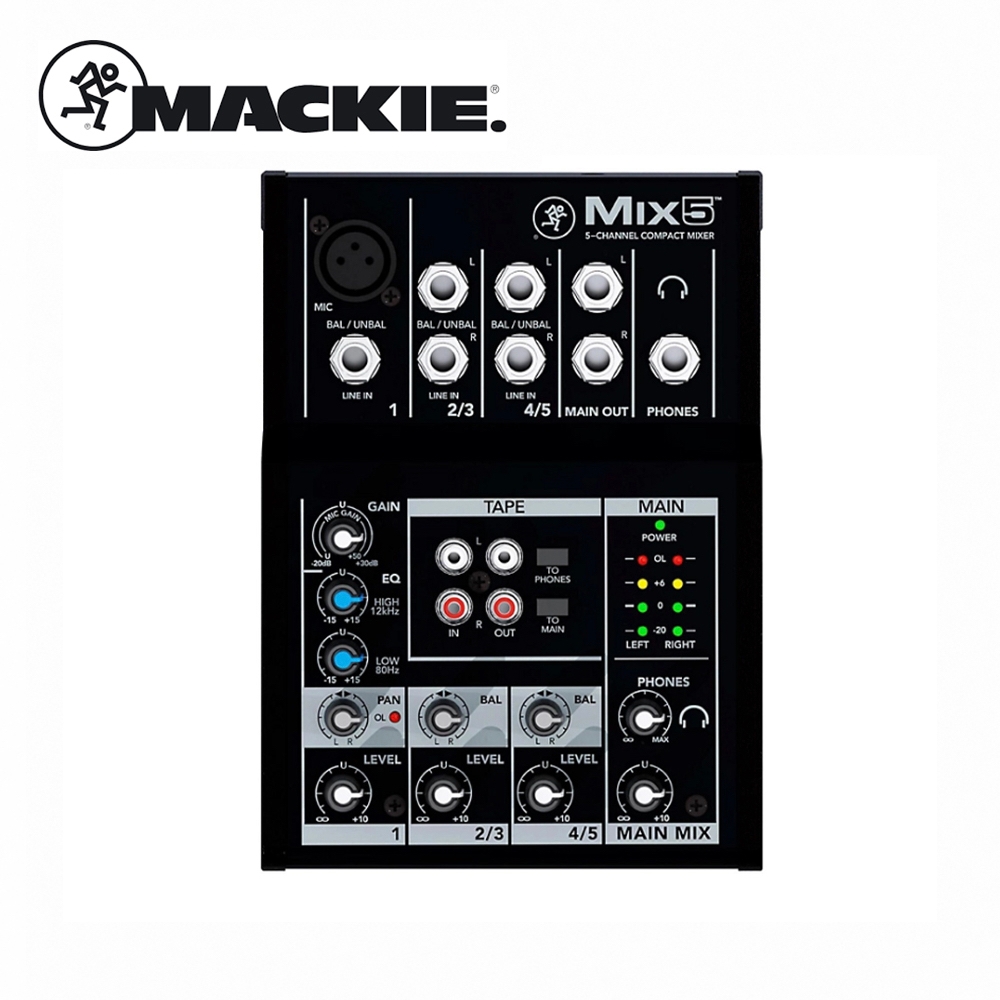 Mackie Mix5 小型混音器 5軌