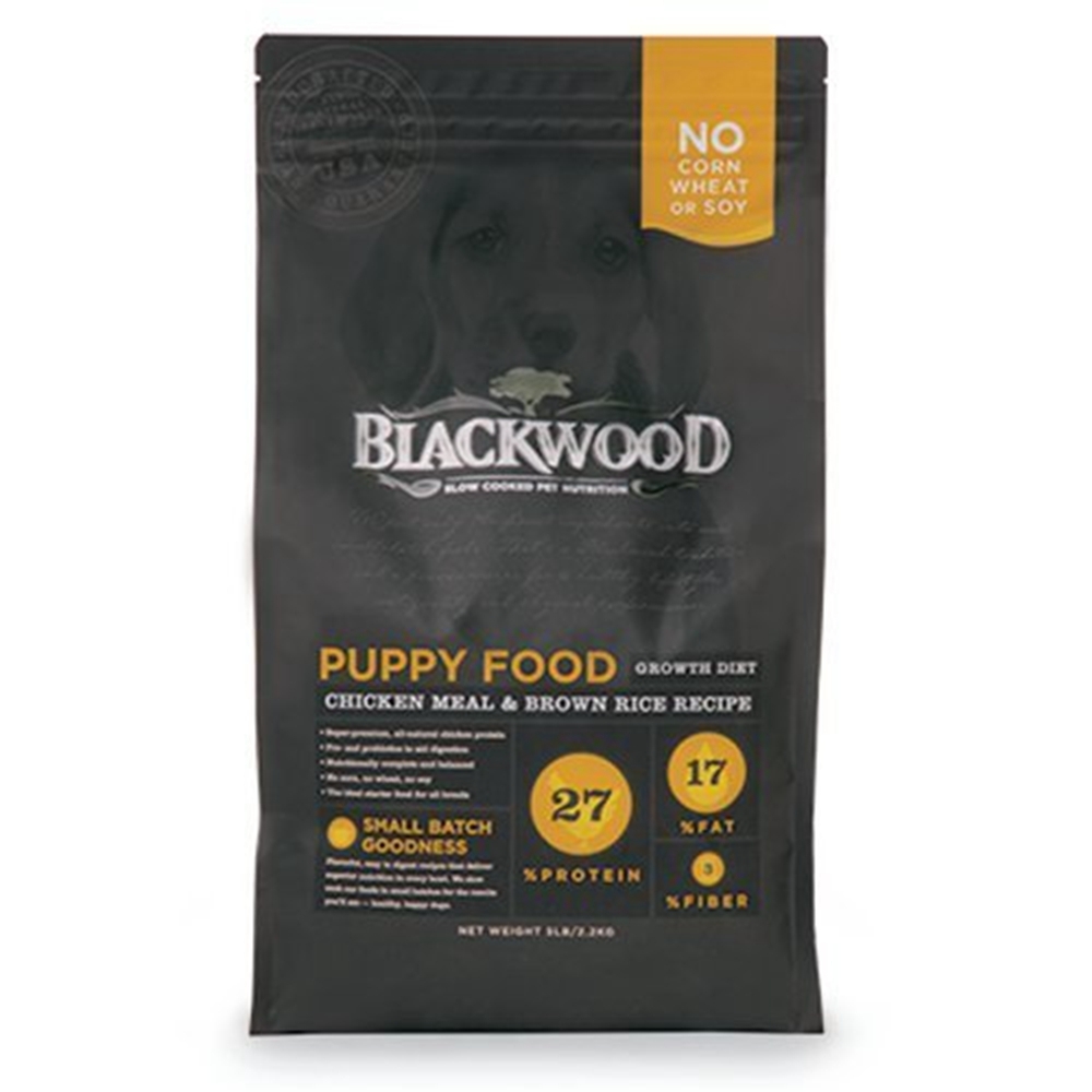 美國BLACKWOOD柏萊富-天然寵糧特調幼犬成長配方(雞肉+糙米) 5LB/2.2KG(購買第二件贈送寵物零食x1包)